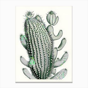 Nopal Cactus William Morris Inspired 2 Canvas Print