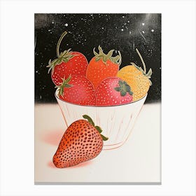 Art Deco Strawberry Still Life 2 Canvas Print