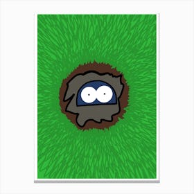 Kids Art Grass Monster Canvas Print