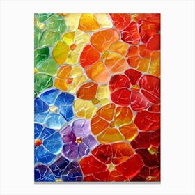 Rainbow Flowers Canvas Print