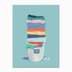 Laundry Basket 8 Canvas Print