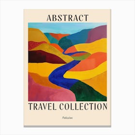 Abstract Travel Collection Poster Pakistan 3 Canvas Print