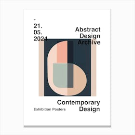 Abstract Design Archive Poster 20 Canvas Print