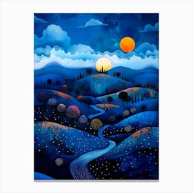 Night In The Valley Canvas Print