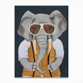 Vintage Elephant Man Canvas Print