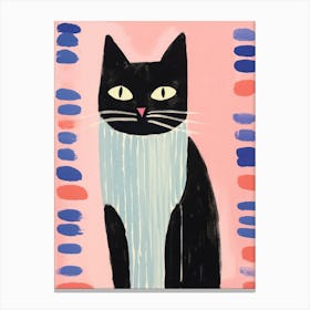 Playful Illustration Of Cat For Kids Room 2 Canvas Print