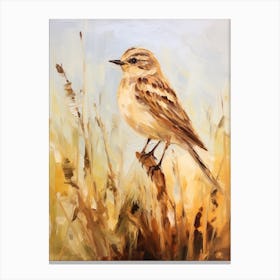 Bird Painting Lark 2 Canvas Print