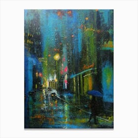 Rainy Night 1 Canvas Print