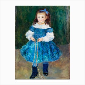 Girl With A Jump Rope (1876), Pierre Auguste Renoir Canvas Print