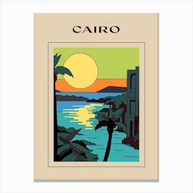 Minimal Design Style Of Cairo, Egypt 3 Poster Canvas Print