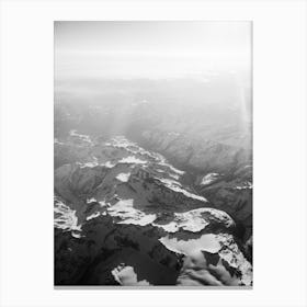Alps In Black And White Canvas Print