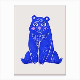 Blue Bear Canvas Print