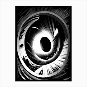 Wormhole Noir Comic Space Canvas Print