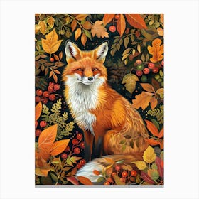 Solitary Fox In The Autumn 11 Canvas Print