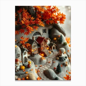 Miniature Village In Autumn 2 Canvas Print