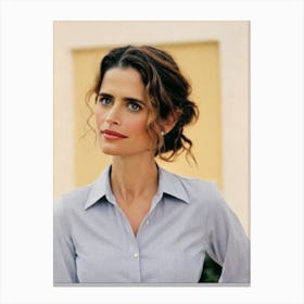 Amanda Peet Retro Collage Movies Canvas Print