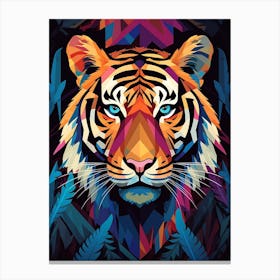 Tiger Geometric Abstract 2 Canvas Print