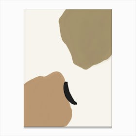 Beige And Black Canvas Print