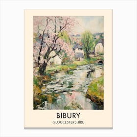Bibury (Gloucestershire) Painting 2 Travel Poster Canvas Print