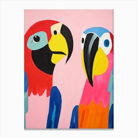 Colourful Kids Animal Art Macaw 1 Canvas Print