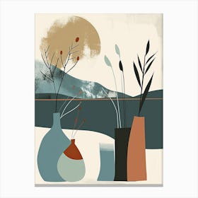 Vases In The Sun, Scandinavian Simplicity Canvas Print