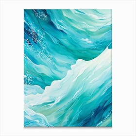 Abstract Rendition Of A Summer Day On A Tropical Glacier Brushed By The Wind With Maritime Patterns Canvas Print