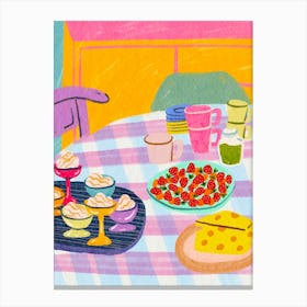 Table Full Of Food Canvas Print