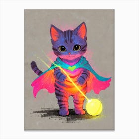 Cat In Cape 2 Canvas Print