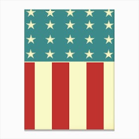 USA American Flag Vector Canvas Print