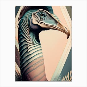 Oviraptor Pastel Dinosaur Canvas Print