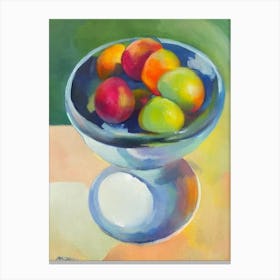 Plum Bowl Of fruit Canvas Print