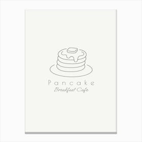 Pancake Breakfast Cafe Logo Canvas Print