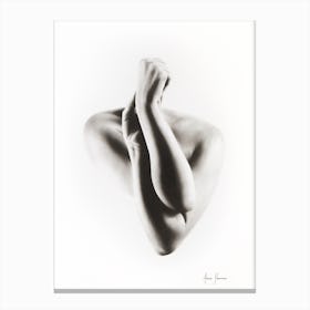 Nude Woman Charcoal Study 55 Canvas Print
