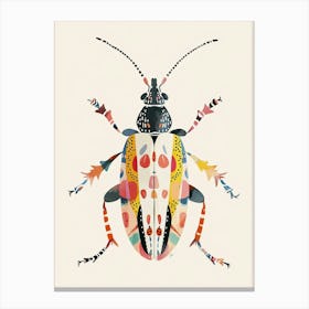 Colourful Insect Illustration Flea Beetle 18 Canvas Print