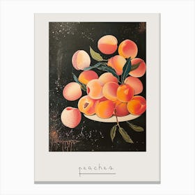 Abstract Art Deco Peach Explosion 2 Poster Canvas Print
