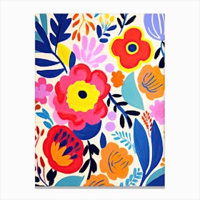 Matisse Style Petal Waltz; Whimsical Dance Canvas Print