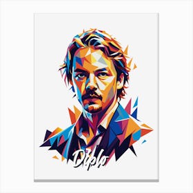 Diplo 01 Portrait Music Icon Style WPAP Pop Art Canvas Print