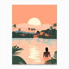 Martinique Travel Illustration Canvas Print