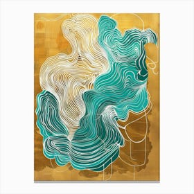 Abstract Wave Painting 9 Canvas Print