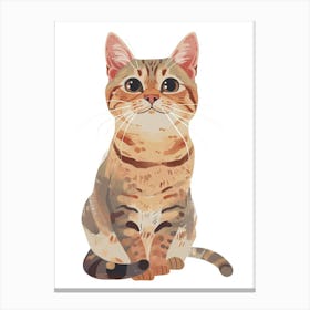 American Shorthair Cat Clipart Illustration 1 Canvas Print