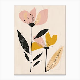 Bakersfield Flower Market Boho Minimalist Style Canvas Print