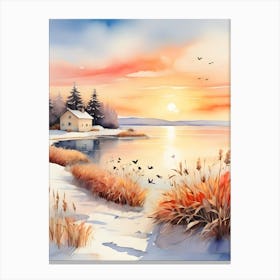 Winter Landscape Painting .2 1 Canvas Print