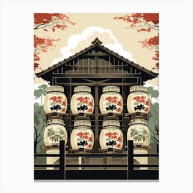 Sake Barrels Japanese 1 Canvas Print