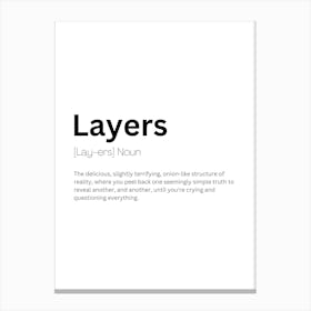 Layers Definition Meaning Canvas Print