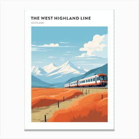 The West Highland Line Scotland 4 Hiking Trail Landscape Poster Canvas Print