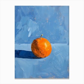 Orange On Blue 6 Canvas Print