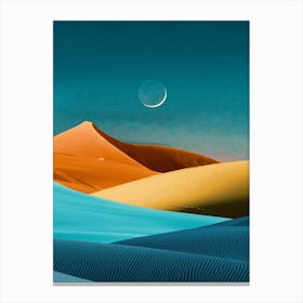 Moon Sand And Sea Canvas Print