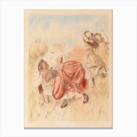 Children Playing Ball, Pierre Auguste Renoir 2 Canvas Print