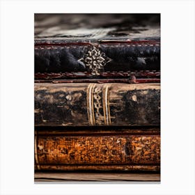 Old Books On A Table 2 Canvas Print