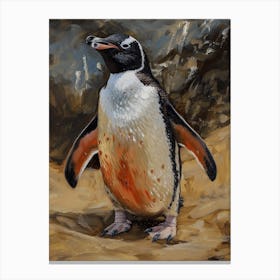 Adlie Penguin Deception Island Oil Painting 4 Canvas Print